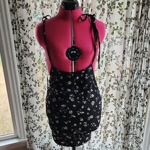 Floral Black Mini Dress